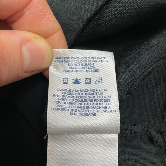 Lands' End Sheath Dress Womens 14 Black Sleeveless Pockets Round Neck Workwear - Picture 7 of 16